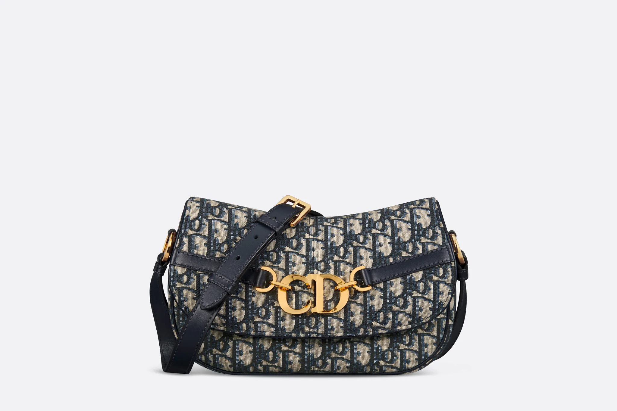 کیف رودوشی زنانه دیور مدل Blue Dior Oblique Jacquard