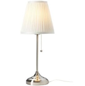 آباژور رومیزی ایکیا مدل Table lamp, nickel-plated/white