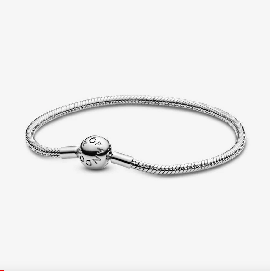 دستبند نقره پاندورا مدل chain silver bracelet with round clasp